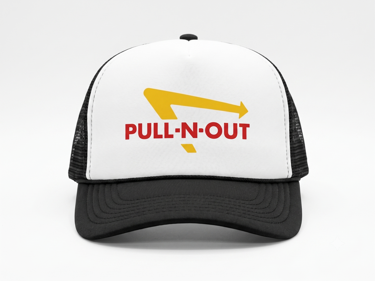 Pull-N-Out Trucker Hat (White)